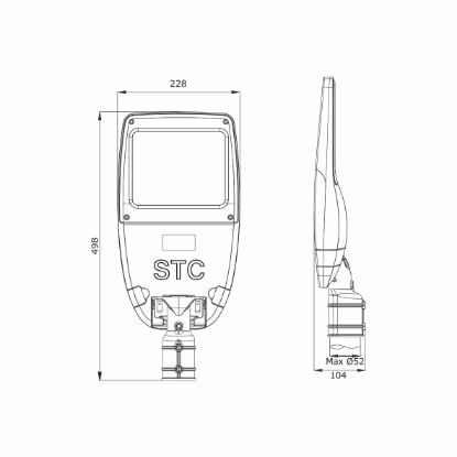 تصویر  چراغ خياباني 30 وات مهتابي SMD-مدل شهاب  